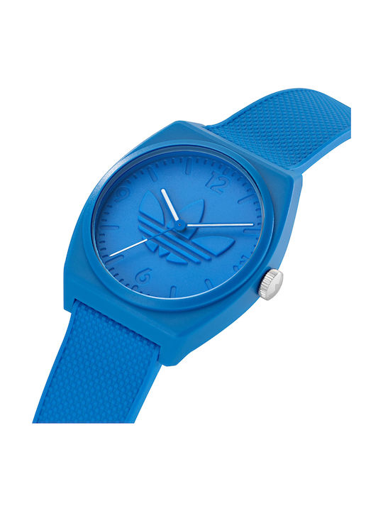 adidas Street Project Two Women's Watch with Blue Rubber Strap