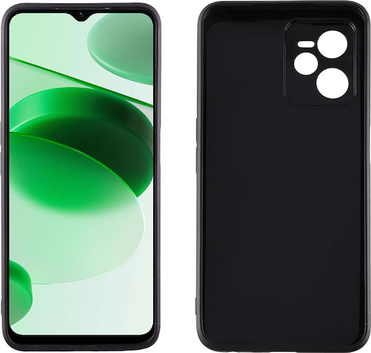 Volte-Tel Carbon Camera Protective Back Cover Σιλικόνης Μαύρο (Realme C35)