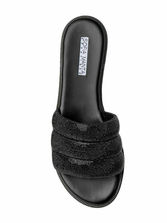 Women's Flat Sandals in Black Color