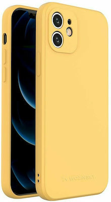 Wozinsky Color Silicone Back Cover Yellow (iPhone 12 / 12 Pro)