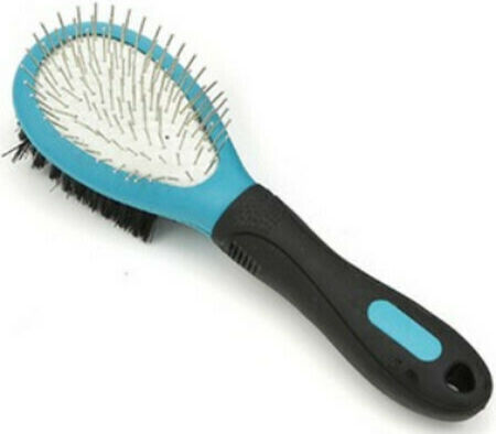 M-Pets Pin Brush for Misc Hair Lengths Double Sided for Coat Grooming