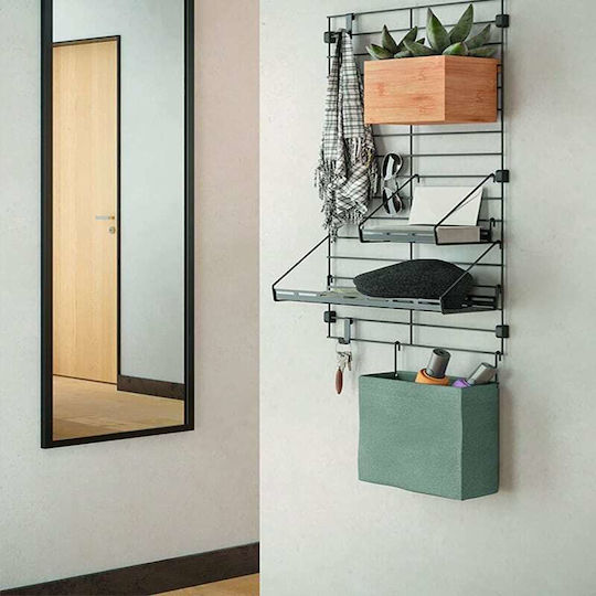 Metaltex Hängendes Regal Mural Bambus 10x15x8cm Beige