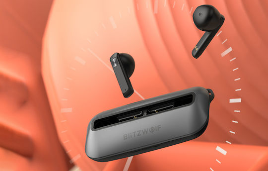 BlitzWolf BW-FPE1 In-ear Bluetooth Handsfree Ακουστικά με Αντοχή στον Ιδρώτα και Θήκη Φόρτισης Μαύρα