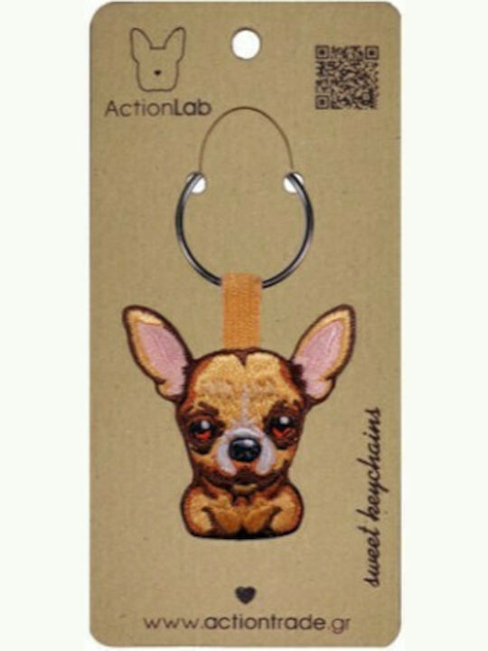 ActionLab Μπρελόκ Chihuahua Υφασμάτινο Καφέ