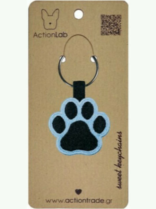 ActionLab Μπρελόκ Animal Paw Υφασμάτινο Light Blue
