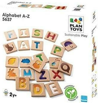 Plan Toys Αλφαβήτα Αγγλικά A-Z Εκπαιδευτικό Παιχνίδι Γράμματα & Αριθμοί από Ξύλο για 2+ Ετών
