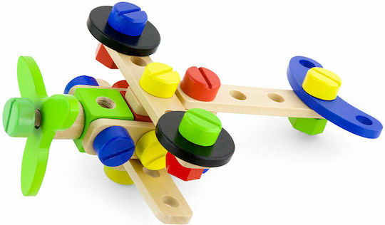 Viga Toys Παιχνίδι Κατασκευών Ξύλινo Construction Block Set 48τμχ για Παιδιά 3+ Ετών
