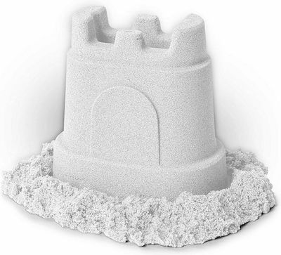 Spin Master Joc de construcție cu nisip Kinetic Sand SandCastle Single Container White pentru copii de 3++ ani