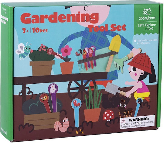 Tooky Toys Παιχνίδι Κήπου από Ξύλο για 3+ Ετών 25.2 εκ. 10τμχ