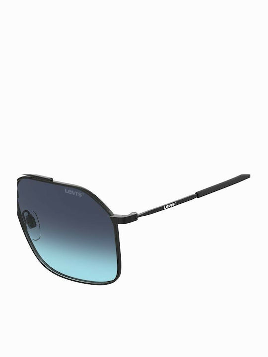 Levi's Men's Sunglasses with Black Metal Frame and Blue Gradient Lens LV1021/S 807/JF