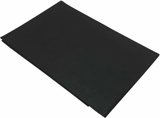 Le Blanc Sheet for Single Bed with Elastic 100x200+30cm. Cotton Line Black