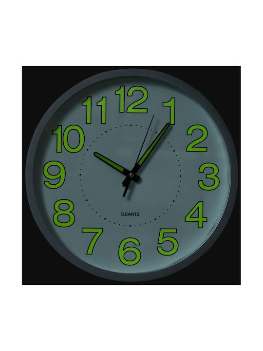 vidaXL Luminous Wall Clock Plastic White Ø30cm