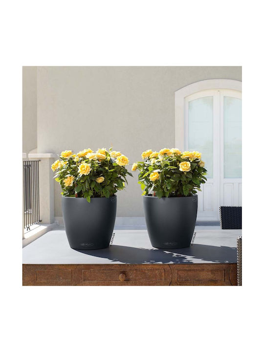 Lechuza Classico Auto-udare Ghiveci Plastic Slate 21.5x21.5x20cm.
