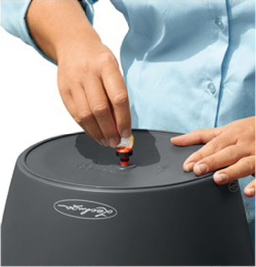 Lechuza Classico Self-watering Pot Plastic Slate 21.5x21.5x20cm.