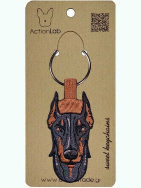 ActionLab Μπρελόκ Doberman Υφασμάτινο