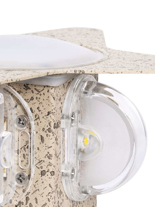 GloboStar Cina Wall-Mounted Outdoor Ceiling Lamp LED IP65 10W with Warm White Light Double Beam