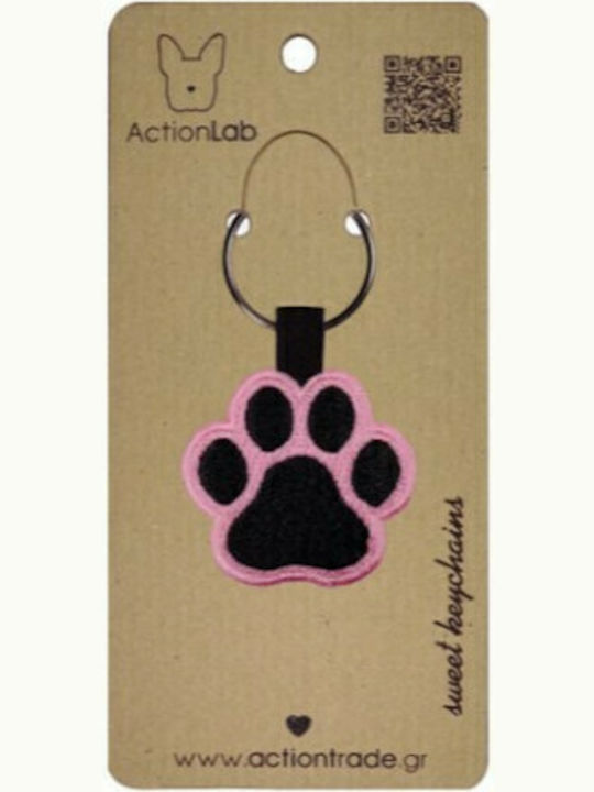 ActionLab Μπρελόκ Animal Paw Υφασμάτινο Ροζ