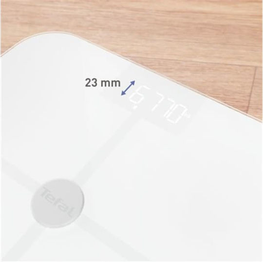 Tefal Goodvibes Sport Smart Ζυγαριά 180kg με Λιπομετρητή & Bluetooth Λευκή
