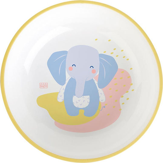 Saro Комплект за Хранене Elephant от Пластмаса с Противоплъзгаща Основа Многоцветен 5бр за 6+ месеци