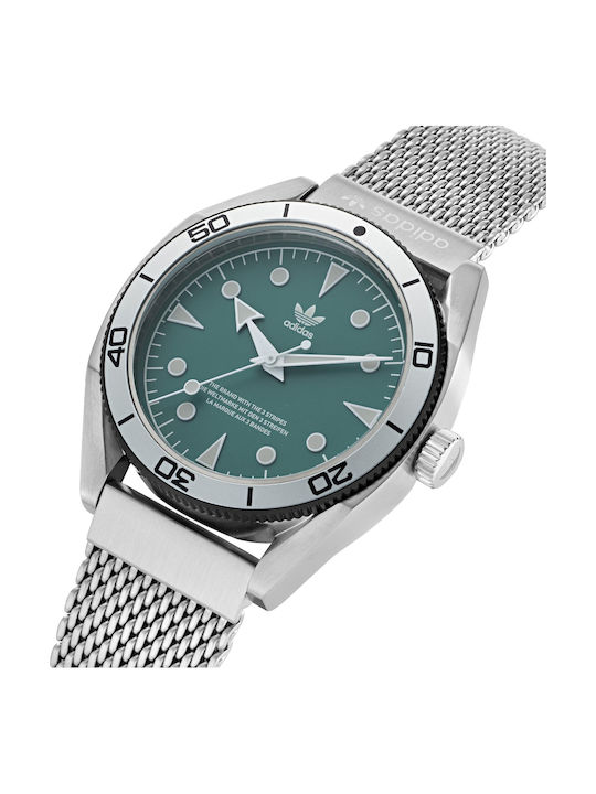 adidas Fashion Edition Two Herrenuhr 42mm Batterie mit Silber Metallarmband