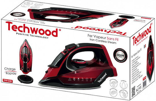 Techwood Fier de Călcat cu Aburi 2200W cu Talpă Ceramică și Debit Continu de Abur 45g/min