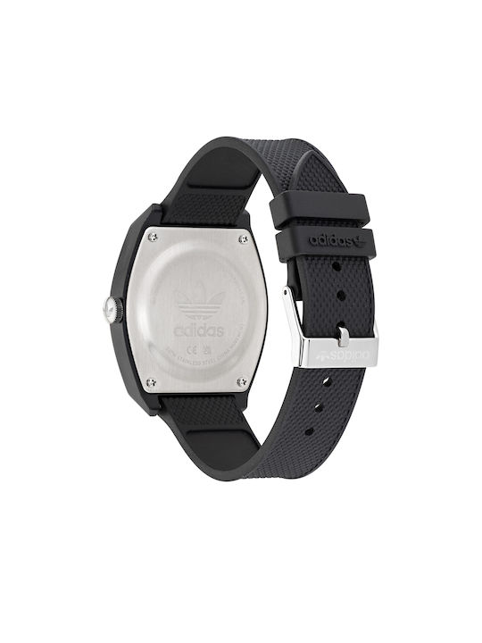 Adidas Street Project Two Watch with Black Rubber Strap