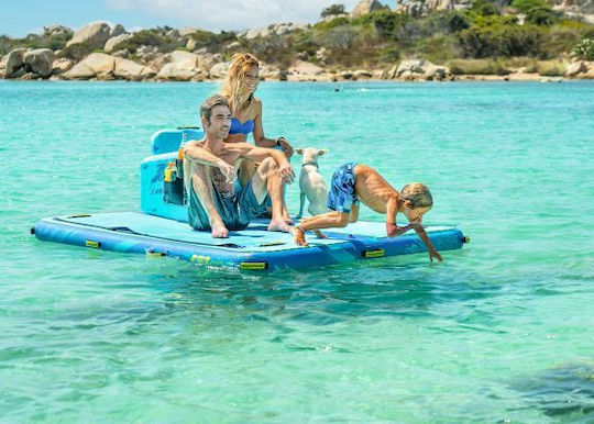 Aquatone Club 8 Air Platform Φουσκωτή Πλωτή Εξέδρα με Χειρολαβές Γαλάζια 250cm