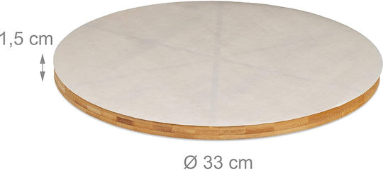 Relaxdays Non-Stick - Antiaderent Placă de copt Plăci de copt pentru pizza Față și spate cu Suprafață din Lemn Flat 33cm
