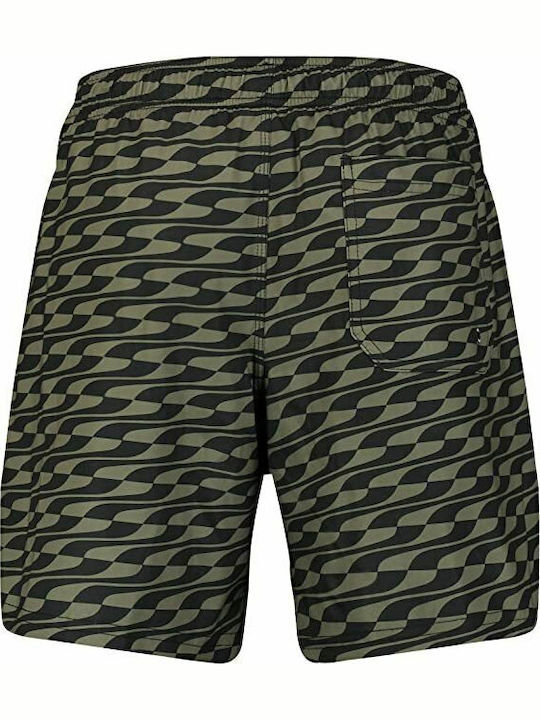 Men's Swimwear Bermuda Green with Patterns