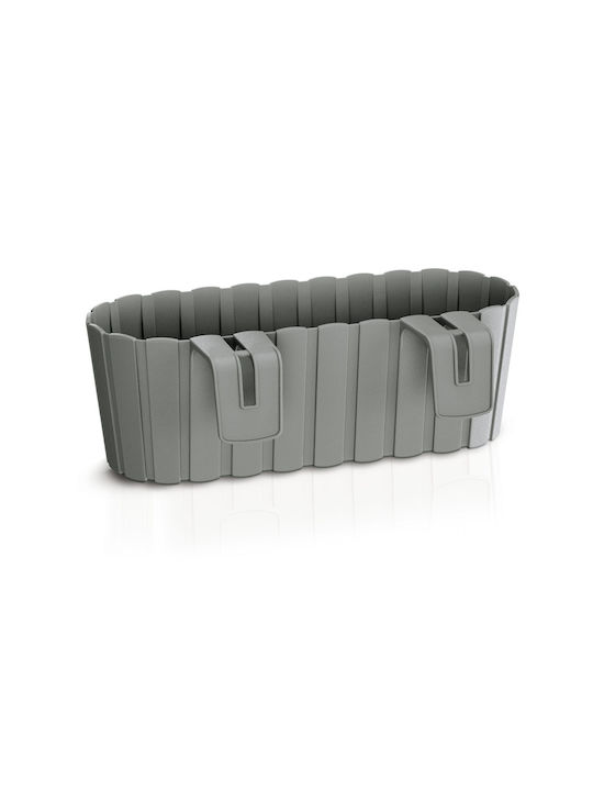 Prosperplast Pot Boardee Hook Planter Box Plastic Gray 38.3x21.2x13cm.