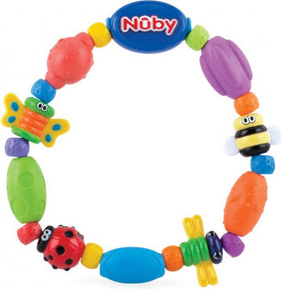 Nuby Hard Soft Teether Bug-a-Loop Μασητικό Κολιέ Οδοντοφυΐας από Πλαστικό για 3 m+