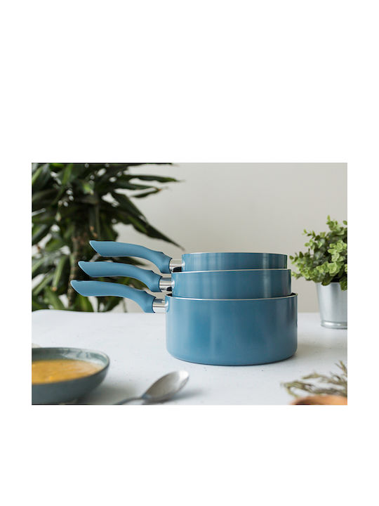 Livoo Σετ Κατσαρόλες από Αλουμίνιο Blue με Αντικολλητική Επίστρωση 3τμχ