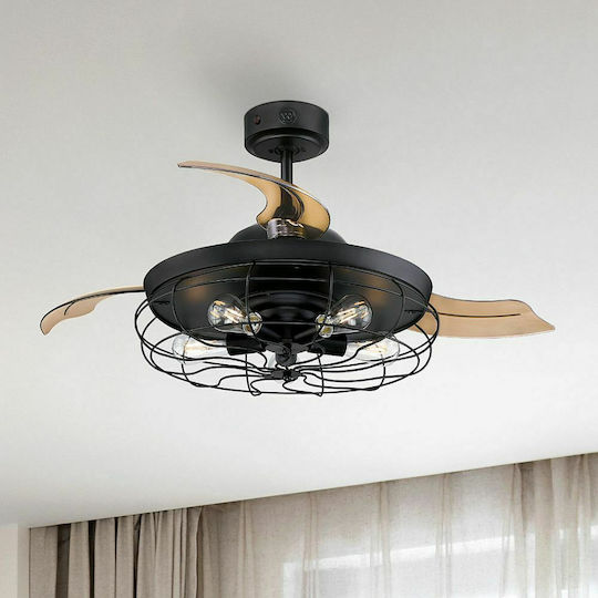 Westinghouse Dunlin Ανεμιστήρας Οροφής 105cm με Φως Καφέ / Μαύρος