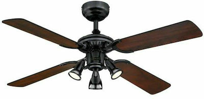 Westinghouse Princess Euro 73061 Ceiling Fan 105cm with Light and Remote Control Brushed Gun Metal