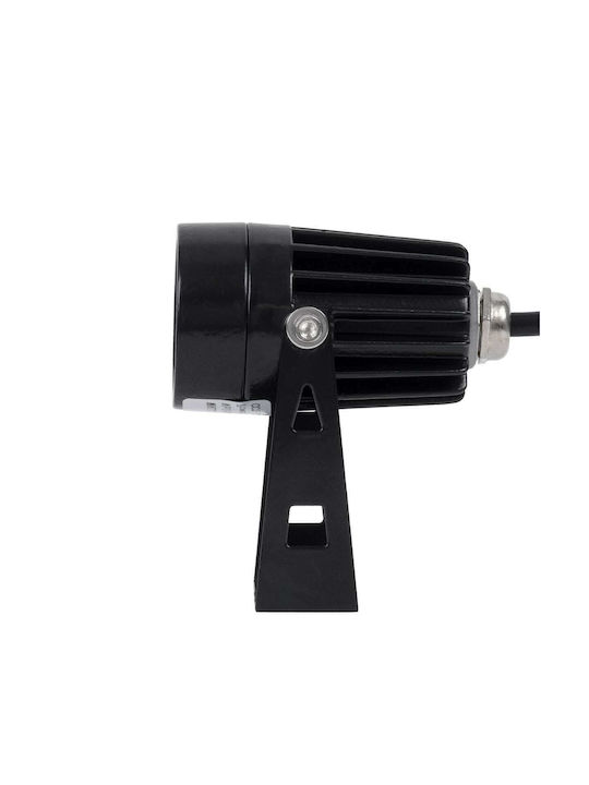 GloboStar Φωτιστικό Προβολάκι LED Εξωτερικού Χώρου 1W με Θερμό Λευκό Φως IP65 Μαύρο