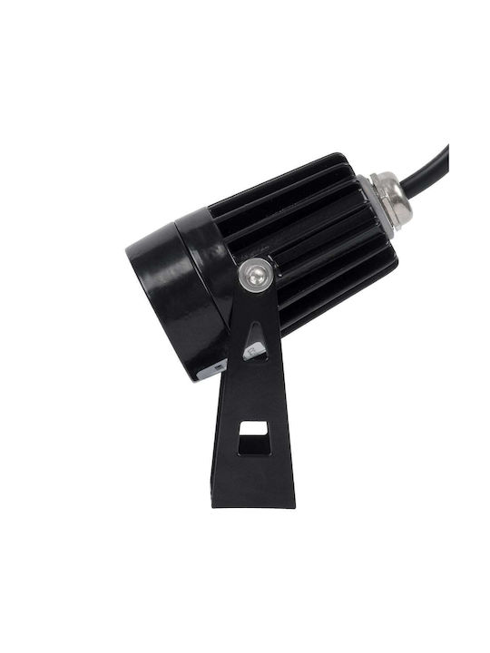 GloboStar Φωτιστικό Προβολάκι LED Εξωτερικού Χώρου 1W με Θερμό Λευκό Φως IP65 Μαύρο