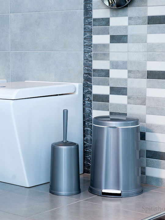 Viomes 454 Kunststoff Badezimmer Mülleimer 7Es Silber