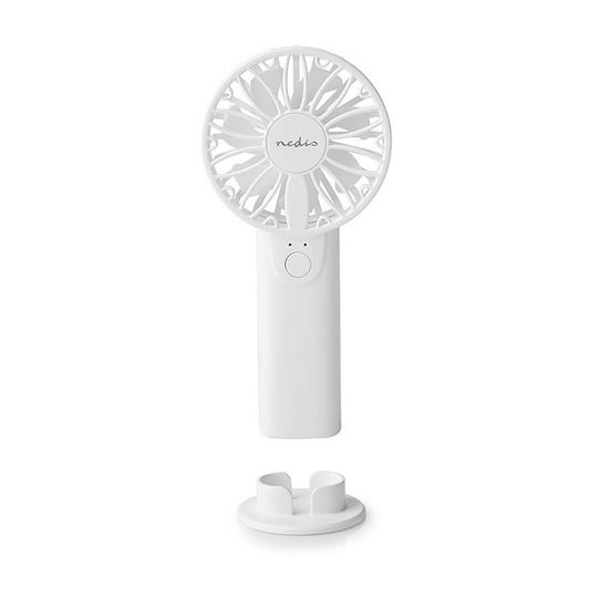 Nedis Handheld Mini Fan Ανεμιστηράκι Χειρός Μπαταρίας Λευκό