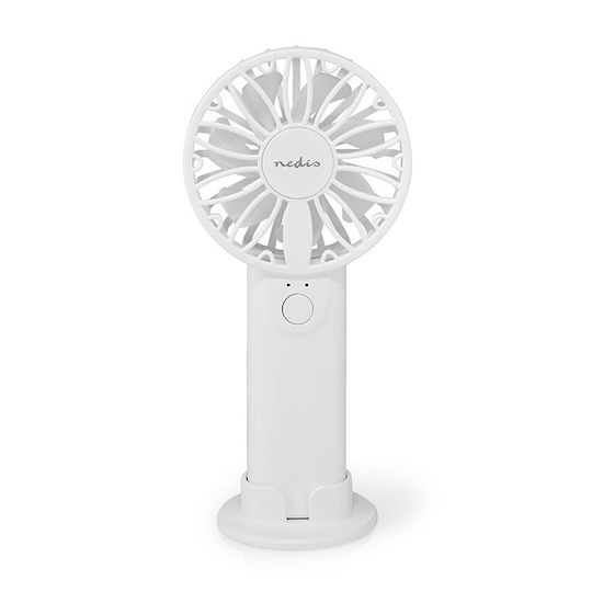 Nedis Handheld Mini Fan Ανεμιστηράκι Χειρός Μπαταρίας Λευκό