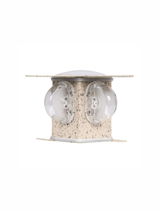 GloboStar Cina Επιτοίχιο Εξωτερικό Σποτ LED IP65 10W με RGB Φως Διπλής Δέσμης