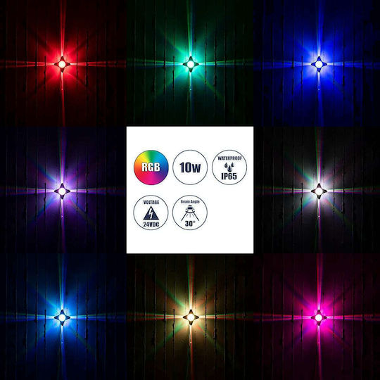 GloboStar Cina Iluminat Exterior Montat Pe Perete Spot Led Ip65 10w Cu Lumină Rgb Dublu Fascicul