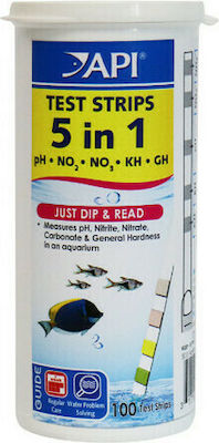 API Aquarium Water Tester Test Strips 5 in 1 25τμχ