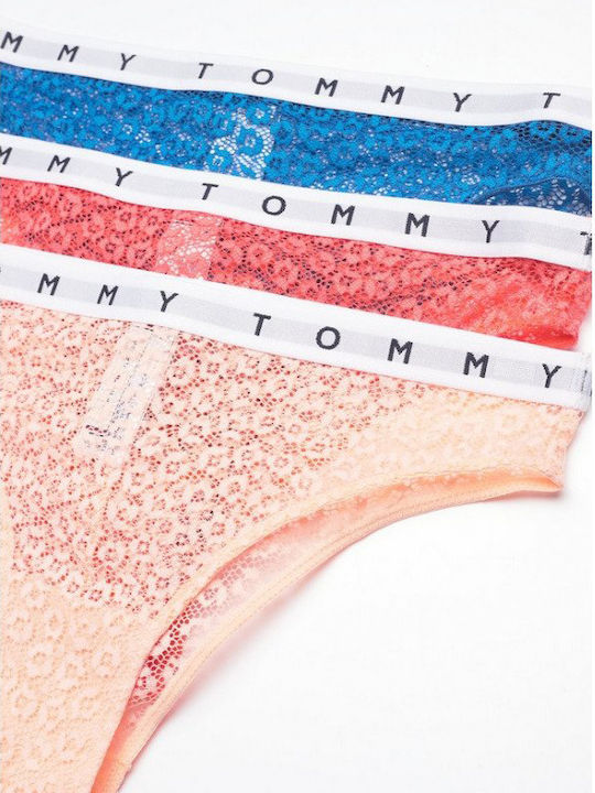 Γυναικεία Brazil 3Pack με Δαντέλα Peach/Hawaii Coral/Island Blue