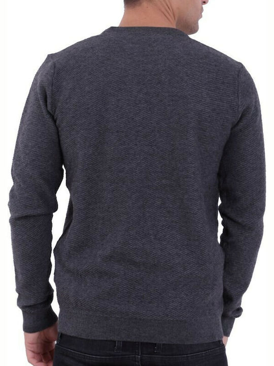 Solid Men's Long Sleeve Sweater Gray