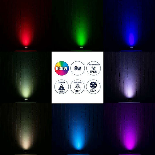 GloboStar Submersible Pool Spotlight with Multicolour (RGB) Light 90677