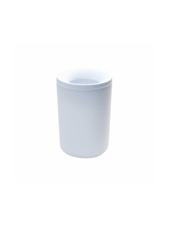 Estia Office Plastic Waste Bin 5lt White 19.3x19.3x27.5cm