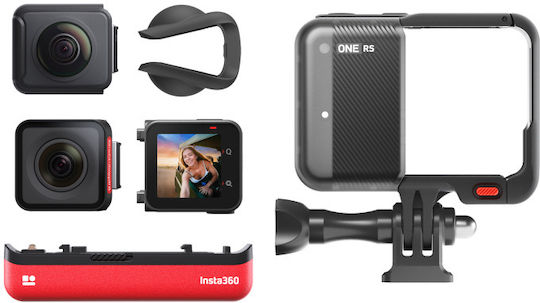Insta360 One RS Twin Edition Action Camera 4K Ultra HD 360° Shooting Underwater Standard With Screen And Wi-Fi Black