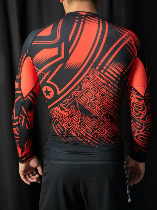 Bad Boy Accelerate Long Sleeve Shirt BBRS162 for Jiu-Jitsu Red