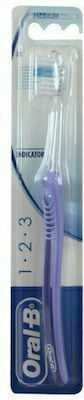 Oral-B 1-2-3 Indicator 35 Manual Toothbrush Medium Purple 161528 1pcs