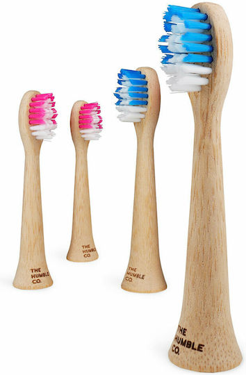 The Humble Co. Electric Toothbrush Bamboo Heads Electric Toothbrush Replacement Heads 4pcs